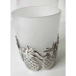 Vintage Lenox Williamsburg Silvertone Pineapple Votive Candle Holder Kirk Stieff